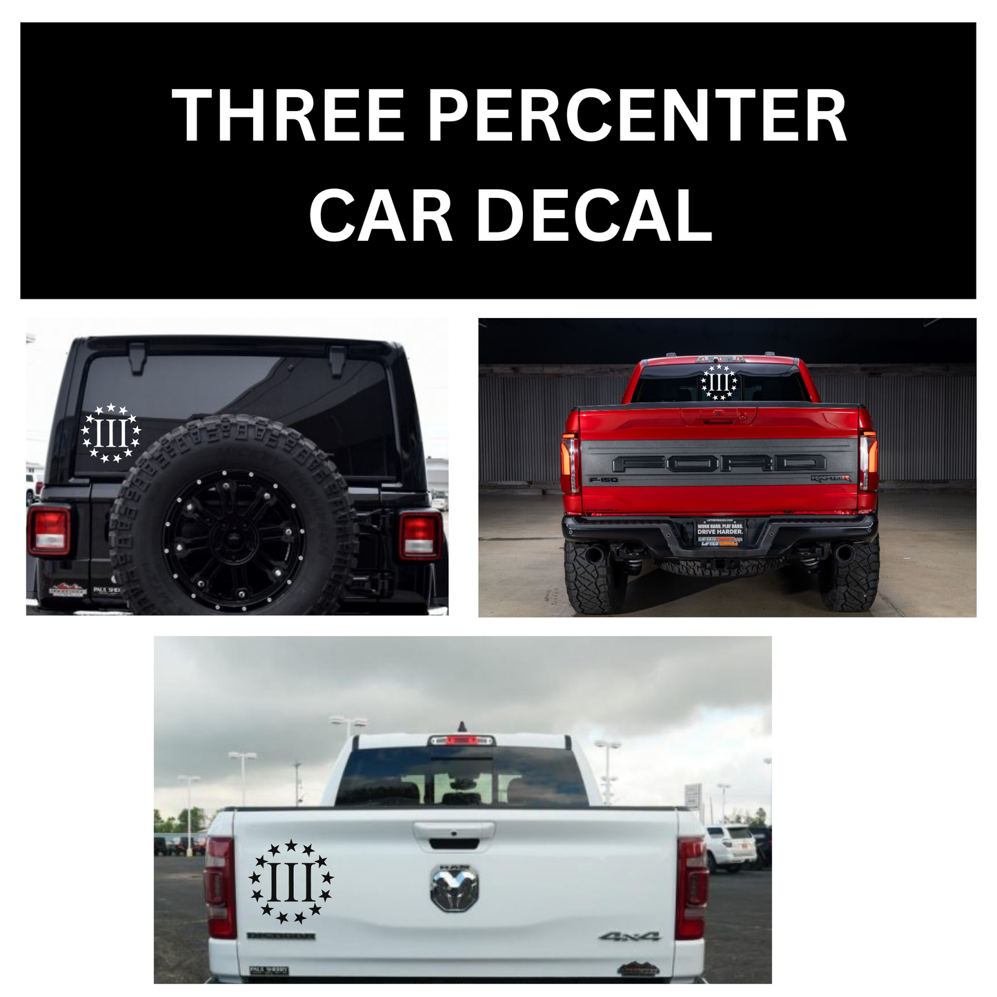 Three Percenters Decal